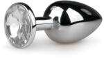 EasyToys - fém anál plug (ezüst-fehér)