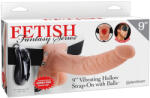  Fetish Strap-on 9 - felcsatolható vibrátor (natúr) - pirospillango