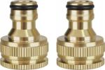 Techkar Sárgaréz tömlőcsatlakozó, 1/2 coll és 3/4 coll, kerti tömlőcsatlakozó (5904422431532)