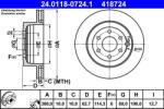 ATE Disc frana spate Nissan Pathfinder III ATE 24.0118-0724.1 (24.0118-0724.1)