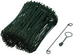  16 cm-es hosszúságú zöld műanyag bevonatos drótok, 16 cm x 1, 4mm