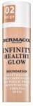 Dermacol Infinity Healthy Glow Foundation фон дьо тен за озаряване на лицето 02 Beige 20 g