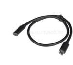 Lanberg USB-C M/F 3.1 kábel, 0, 5 m, fekete (CA-USBE-20CC-0005-BK) (CA-USBE-20CC-0005-BK)