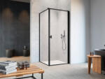 Radaway Nes Black KDJ I Frame szögletes fekete zuhanykabin 100x70 átlátszó balos