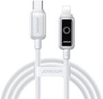 JOYROOM Cablu Date/Incarcare Joyroom S-A55 StarFlight Display, USB-C - Lightning, 30W, 1.2m (Alb)