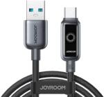 JOYROOM Cablu Date/Incarcare Joyroom S-A55 StarFlight Display, USB-A - USB-C, 66W, 1.2m (Negru)