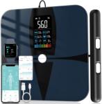 LEPULSE Testzsírmérleg kézi érzékelőkkel, Lepulse P1 elemző skála alkalmazással, testzsír- és izomtömeg-mérleg, személyi mérleg testelemzéssel 24 felhasználó, 20 mérési adat, fekete, testzsír mérleg (RECNTR20