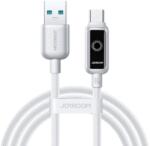 JOYROOM Cablu Date/Incarcare Joyroom S-A55 StarFlight Display, USB-A - USB-C, 66W, 1.2m (Alb)
