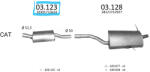 Edex 03.123 - Kipufogó közép dob BMW 3 E46 1.6, 1.9 (1997-2006) (E03_123)