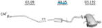 Edex 03.15 - Kipufogó közép dob BMW 3 E90 1.6, 2.0 (2005-2012) (E03_15)