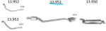 Edex 13.951 - Kipufogó közép dob MERCEDES 250 - W123 2.5, 2.8 (1976-1985) (E13_951)