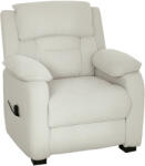 Homcom 150°-ig Dönthető Bársony Relaxációs Fotel Lábtartóval, Távirányítóval és Oldalzsebekkel, 96x90x103 cm, Bézs