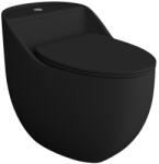 Lavita SILIA RIM BLACK monoblokkos wc Soft Close ülőkével, matt fekete 5900378332527 (5900378332527)