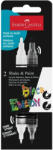 Faber-Castell Set 2 markere acrilice FABER-CASTELL shake&paint, alb-negru (FC285503)
