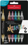 Faber-Castell Set 6 markere acrilice Shake&Paint Faber-Castell FC285517, Culori metalizate (FC285517)