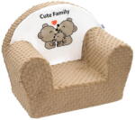 New Baby Scaun de masa New Baby Cute Family cappuccino baby chair in minky (4122-NBtex-kr-family-ca) - vexio Scaun de masa bebelusi, inaltator