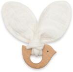 NEW BABY Dětské kousátko s ptáčkem New Baby Bird white (53529-nb-muslin-bird-white) - vexio