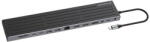 Conceptronic Docking Station CONCEPTRONIC CONCEPTRONIC 14-1 Dock USB-C->2xHDMI/DP/2xUSB-C/+ 18cm sw (DONN32B)