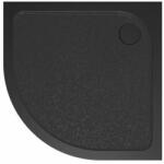 SAT Zuhanytálca negyedkörös SAT Project 90x90 cm öntött márvány fekete SATSVPRO90SCA (MF-99-2BR BLACK)