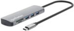 Manhattan Docking Station MANHATTAN MANHATTAN USB-C PD auf HDMI 9-in-1 4K Dockingstation grau (190459)