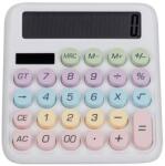 BlackBird Számológép döntött kijelző, színes nagy gombok, Fehér BH1554 (BH1554)