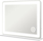 Homcom LED-es Sminktükör Három Színű Világítással, Fali és Asztali Tükör USB-vel, 80x62x14 cm, Fehér