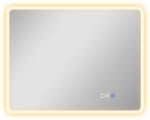 HomCom Oglindă baie LED cu Bluetooth, iluminare reglabilă și funcție de memorie, din sticlă temperată, 90x70x3, 5 cm