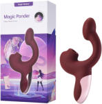 Magic Motion Magic Ponder - вибратор с клиторен стимулатор 2в1 - бордо