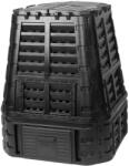 Qbrick Patrol Komposztáló, Qbrick Patrol Eco Multi, fekete, 740 l, 93, 3 x 93, 3 x 113 cm, fedeles, alsó ürítőajtóval, egyszerű össszeszerelés (TC255077)