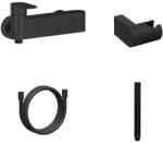 RAVAK Zuhany csaptelep, Ravak Chrome II zuhany csaptelep szettel, CR II 032.20BL+S, matt fekete X07S122 - mozaikkeramia