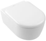 Villeroy & Boch wc csésze lassú záródású ülőkével függesztett perem nélkül mély öblítéssel fehér matt, CeramicPlus 565 (5656CLRW)