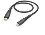 Hama USB-C Apa - Lightning Apa Adat- és Töltőkábel 1.5m - Fekete