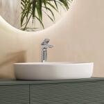 Villeroy & Boch Lavoar pe blat, oval asimetric, 51 cm, alb mat (Stone White), Villeroy & Boch Antao 4A7351RW 4A7351RW (4A7351RW)