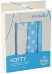 New Baby Softy printed cotton cloth diapers 70 x 70 cm 4 pcs turquoise and white (46900-CHNB22-Tetra-plena-tyrk) - pcone