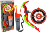 LeanToys Íj Pajzzsal + 3 Tapadókorongos Nyíl Zöld