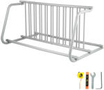 VEVOR Álló kerékpártartó 10 tartóval 1, 5 m acélhálós kerékpártartó, kétoldalas tárolóállvány 10 kerékpár számára (TCJ-10C0000000001V0)