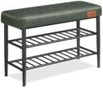 VASAGLE EKHO LSB054C01 cipős pad műbőr erdőzöld 80 x 30 x 50 cm (EUZ-LSB054CH01)