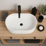 Erga Halle, pultra szerelhető mosdó 490x315x130 mm, fényes fehér, ERG-V03-HALLE49-WH (ERG-V03-HALLE49-WH)