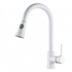 Welland Siena kihúzható fejes mosogató csaptelep - fehér