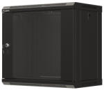 Lanberg 19" fali rack szekrény 9U/540X350 üvegajtó, lapraszerelt, fekete (WF03-5309-10B) - mzona