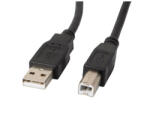 Lanberg USB-A (M)->USB-B (M) 2.0 kábel, 1 m, fekete (CA-USBA-10CC-0010-BK)