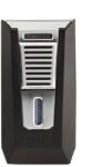 Colibri Slide Black & Chrome fekete és króm színű szivaröngyújtó dupla szúrólánggal és beépített szivarfúróval (C-LI850T11)