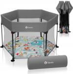 Lionelo Utazó Járóka Görgős Szürke Többszínű (Kojec dla dziecka turystyczny Roel)