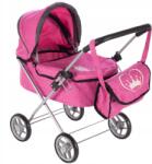 MalPlay Babakocsi Mély Összecsukható Gondola Táska Rózsaszín Állítható Fogantyú (107210)