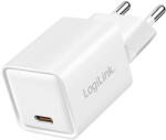 LogiLink USB-C GaN töltő (PD+QC 3.0), 20 W, fehér (PA0355)