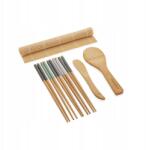  Sushi Készítő Kezdőkészlet Tekercs Szőnyeg Bambusz Pálcikák Szárító (ZESTAW DO ROBIENIA SUSHI ROLKI MATA PAŁECZKI)