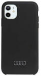 AUDI szilikon tok iPhone 12 / 12 Pro 6.1 készülékhez fekete AU-LSRIP12P-Q3/D1-BK (AU-LSRIP12P-Q3/D1-BK)