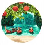 Twoje Hobby Számozott Festés Kerek Vásznon Nyaralás. . . 40CM (5906088372464)