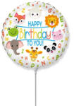 Godan Állatos Happy Birthday Animals fólia lufi 36 cm (WP) MLG323856 (MLG323856)