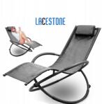 LACESTONE Hintaszék Kerti napozóágy szürke kényelmes (4250394554658)